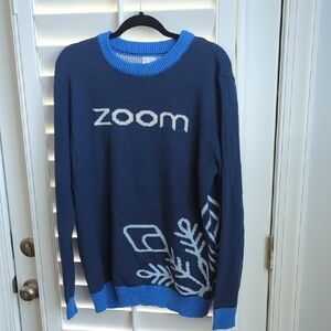 NWOT Zoom Navy Blue Crewneck Sweater for Men